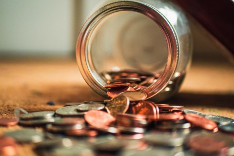 Coins in a jar