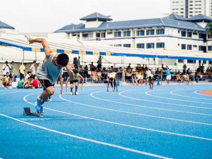 Out of the blocks