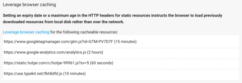 Leverage browser caching