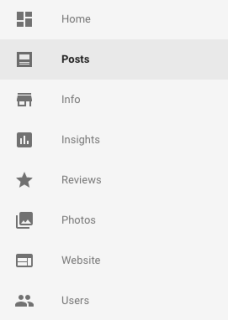 Google business menu