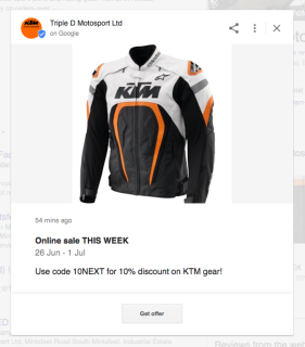 Google search offer