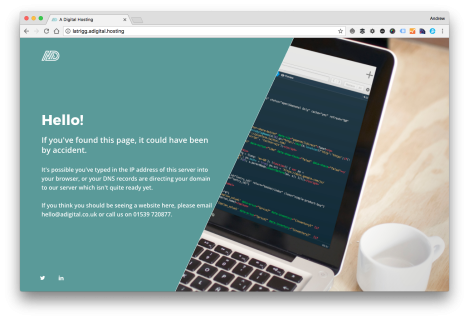 Digital ocean default page