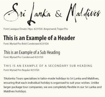 Font selection
