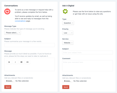 Support widgets