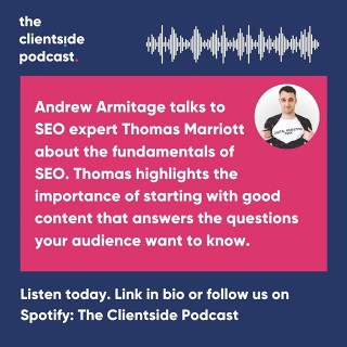 Have you heard the latest episode of our podcast? 🎤
This time, it's all about SEO!
Search The Clientside Podcast on your favourite podcast outlet.