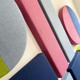 Acoustic panels ‘on brand’ in our brand new podcast studio. Full details coming soon!