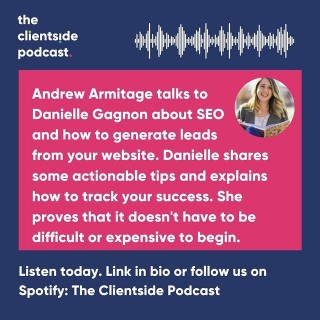 New podcast alert 🎤Andrew chats to @elevate_marketing about SEO and lead generation from your website.Link in bio or search The Clientside Podcast on your favourite podcast outlet.