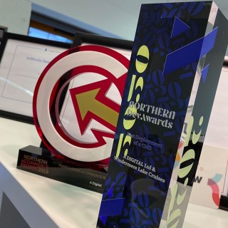 Wonderful feeling to have some of our recent work recognised with 2 award wins for projects covering eCommerce and custom development for @hawksheadrelish and @windermereboats. The gongs are standing proud in the studio!
