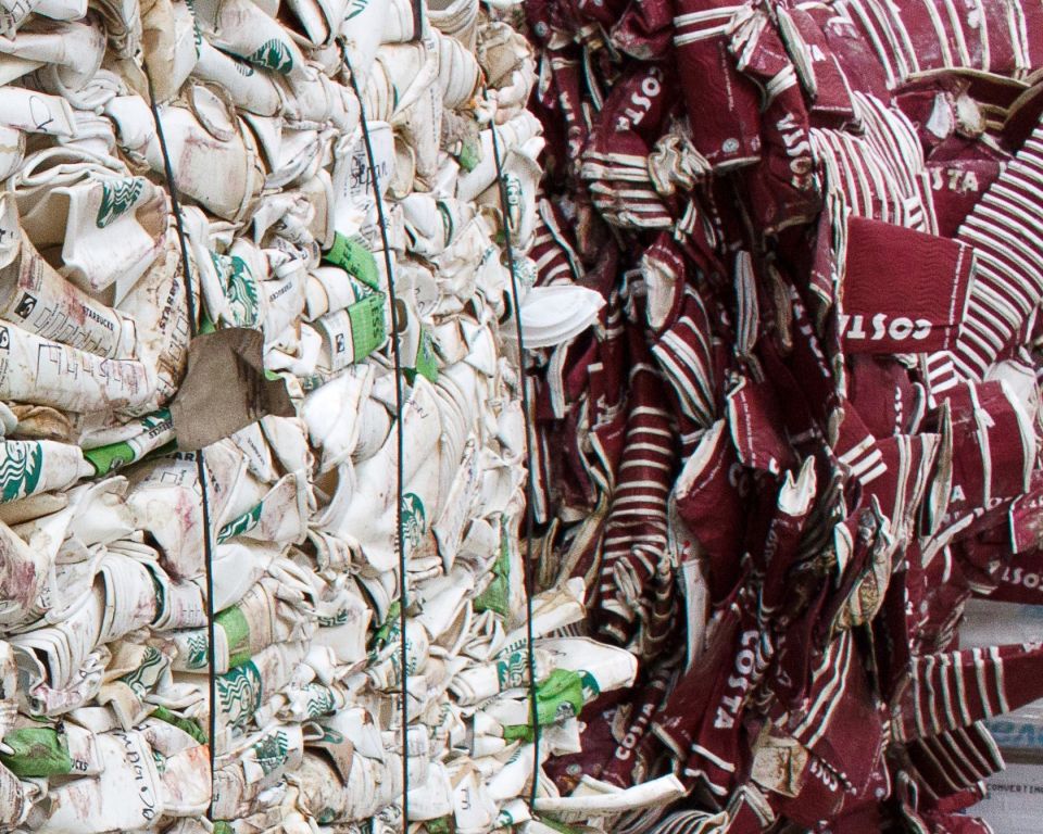 Cupcycle coffee cups recycle mixed