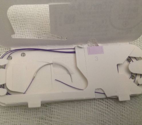 Suture paper packaging inside