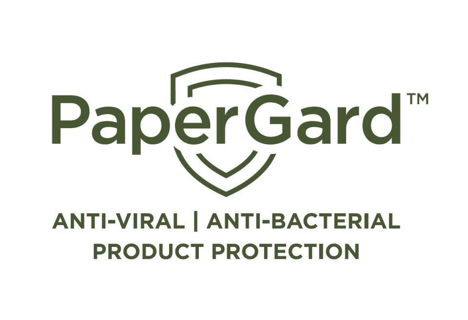 Paper Gard TM antiviral antibacterial logo James Cropper