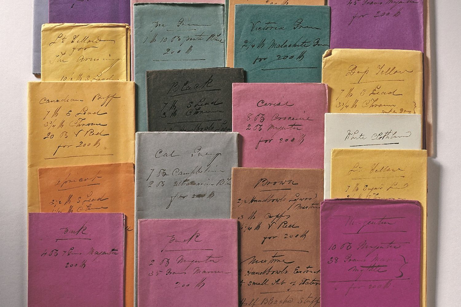 Coloured paper made in nineteeth century