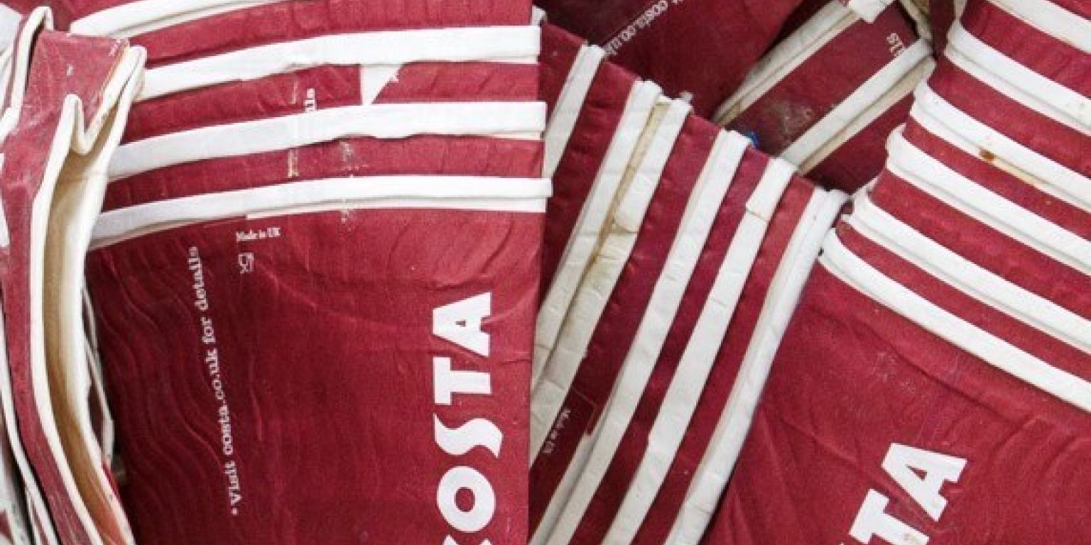 Costa Coffee to recycle equivalent of all its takeaway cups Costa Coffee to recycle equivalent of all its takeaway cups