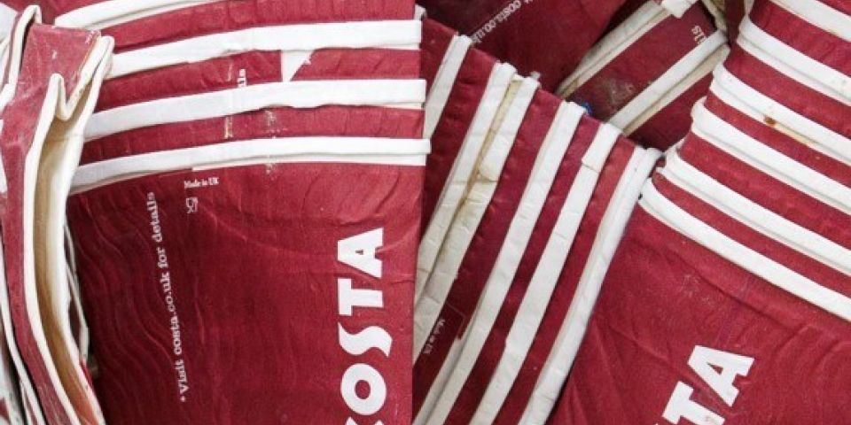 Costa Coffee Cups at James Cropper Cup Cycling facility