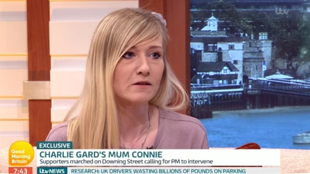 Charlie's mother, Connie Yates, speaking on Good Morning Britain today PICTURE: ITV/PA