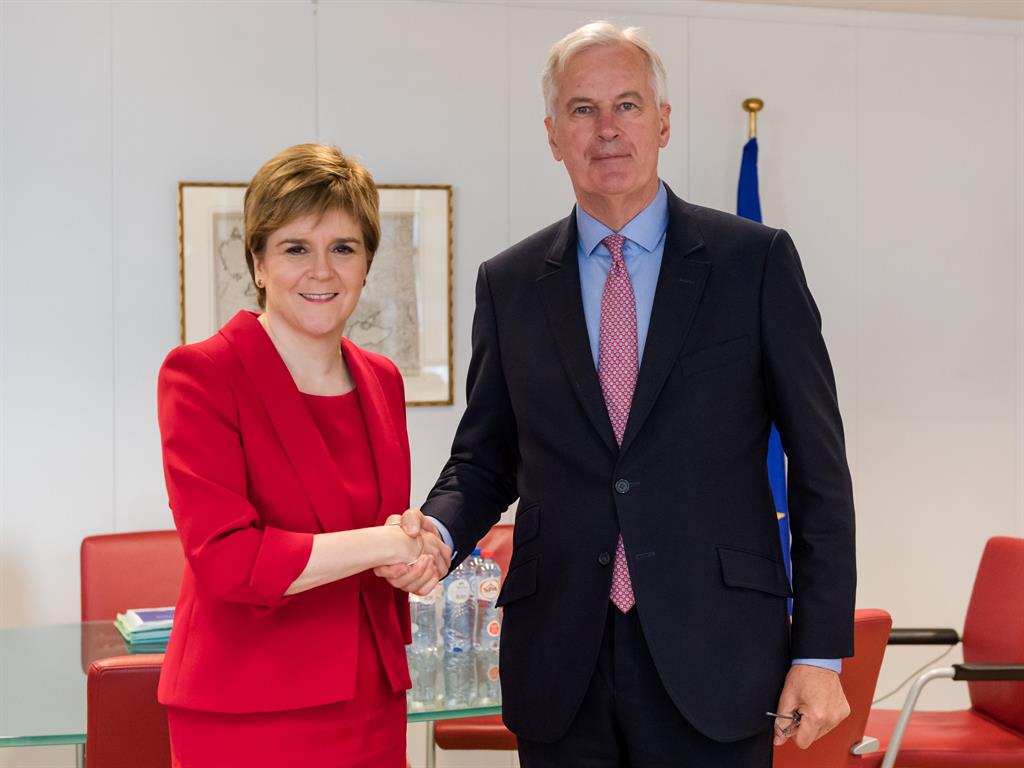 Talks: Mr Barnier and Ms Sturgeon