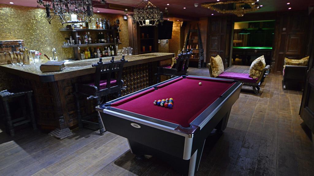 Fun times: Glenn’s bar area