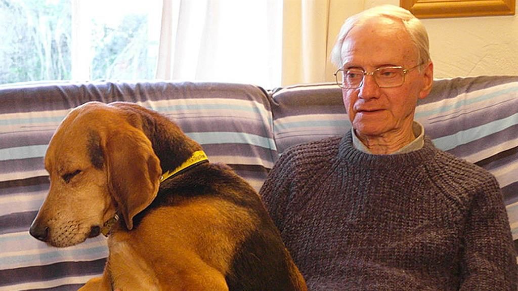 Walks Peter with one of his dogs