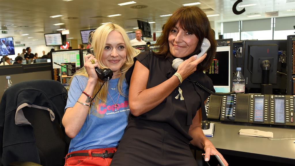 Hanging on the phone: Fearne Cotton and Davina McCall PICTURE: GETTY