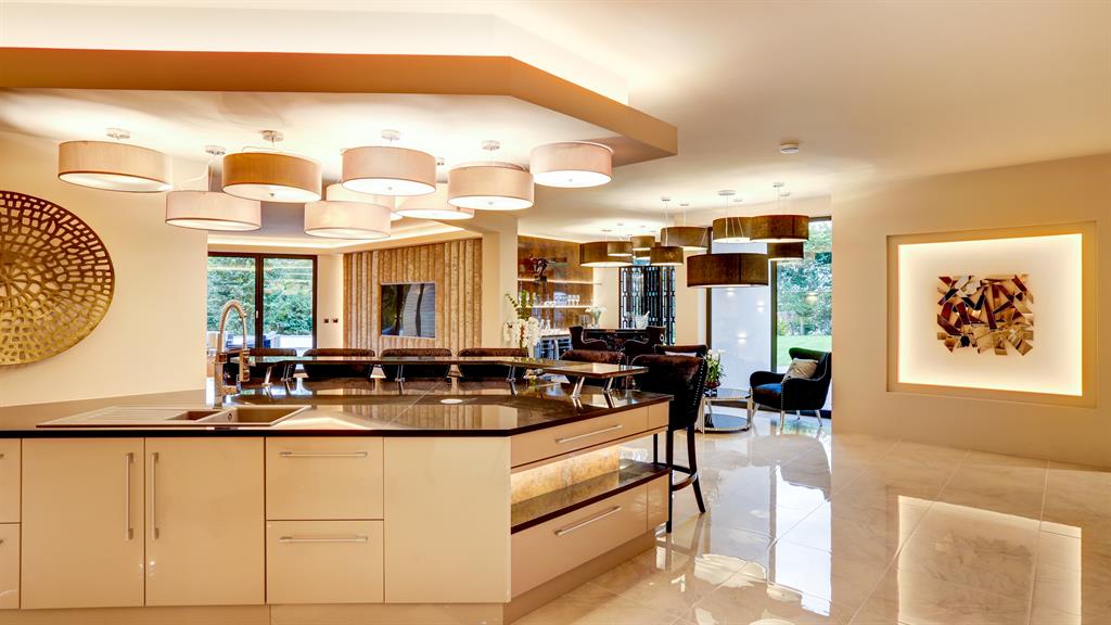 Bright and beautiful: The house is full of marble and bespoke lighting