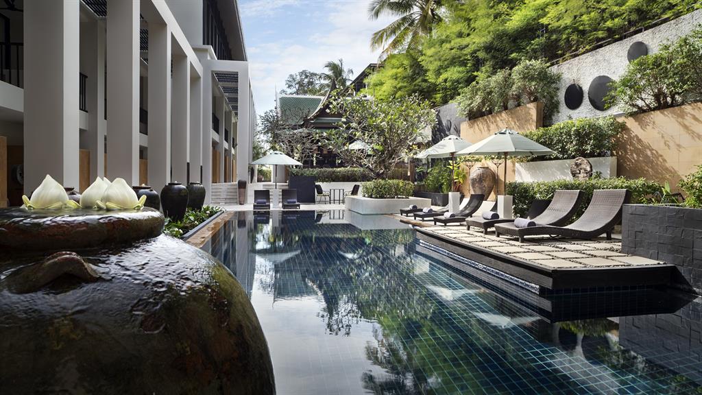 Lotus position: The Manathai Surin Phuket. Rihanna (below) used to be seen at the local clubs