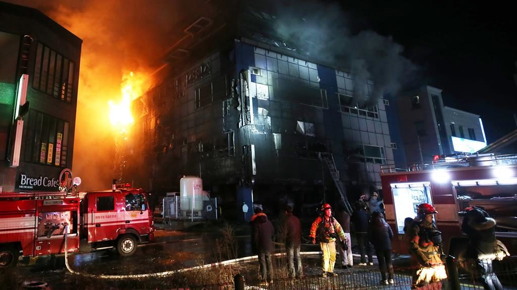 At least 29 dead in sauna fire in S. Korea: fire service At least 29 dead in sauna fire in S. Korea: fire service