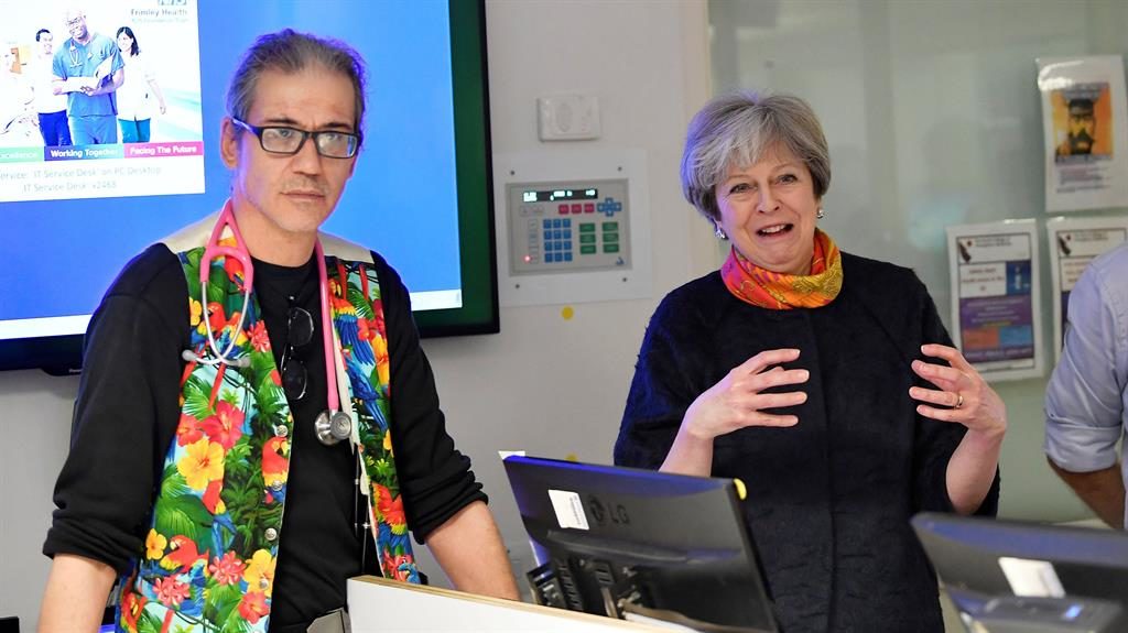 Visit Theresa May at Frimley Park Hospital near Camberley Surrey