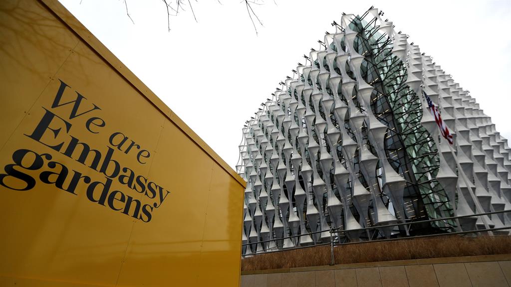 A new home: The US Embassy in Nine Elms will open next week PICTURE: REUTERS