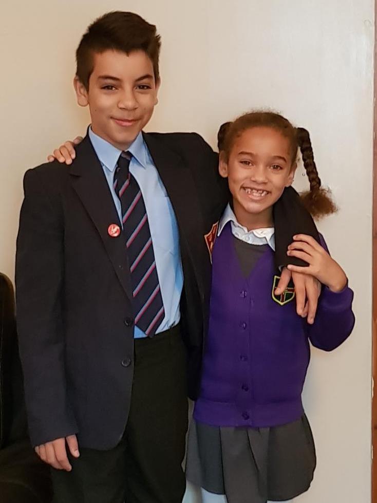 App's target audience: Samantha Higgins and her brother Steven PICTURE: SWNS