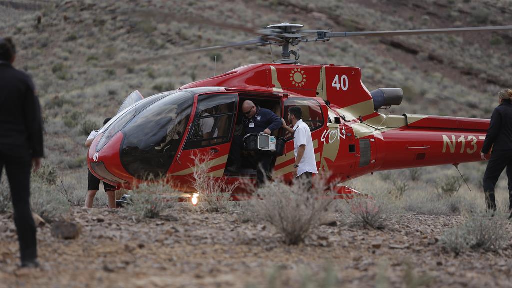 Rescue: Grand Canyon crew arrive at the crash site