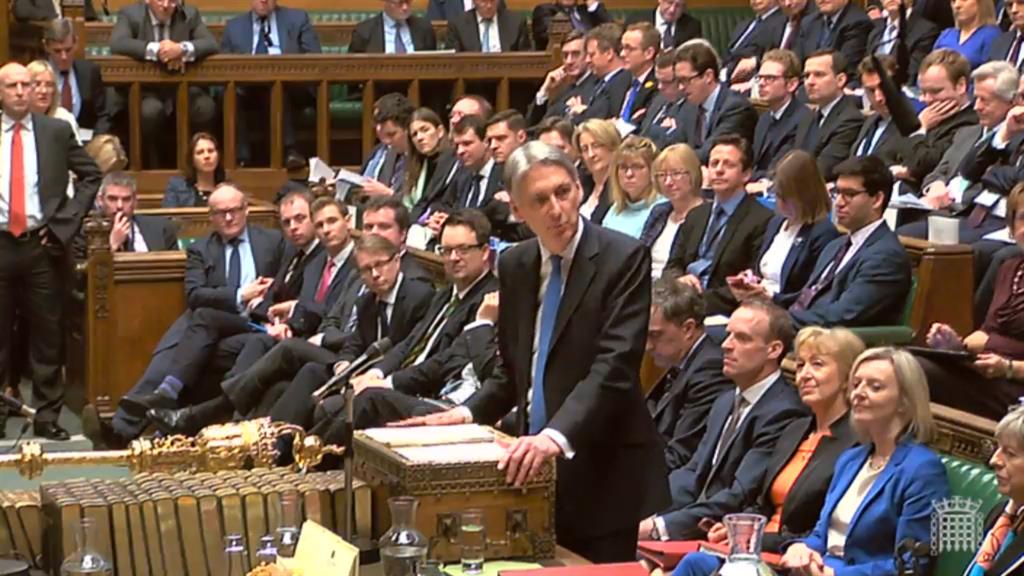 Upbeat Mr Hammond in the Commons