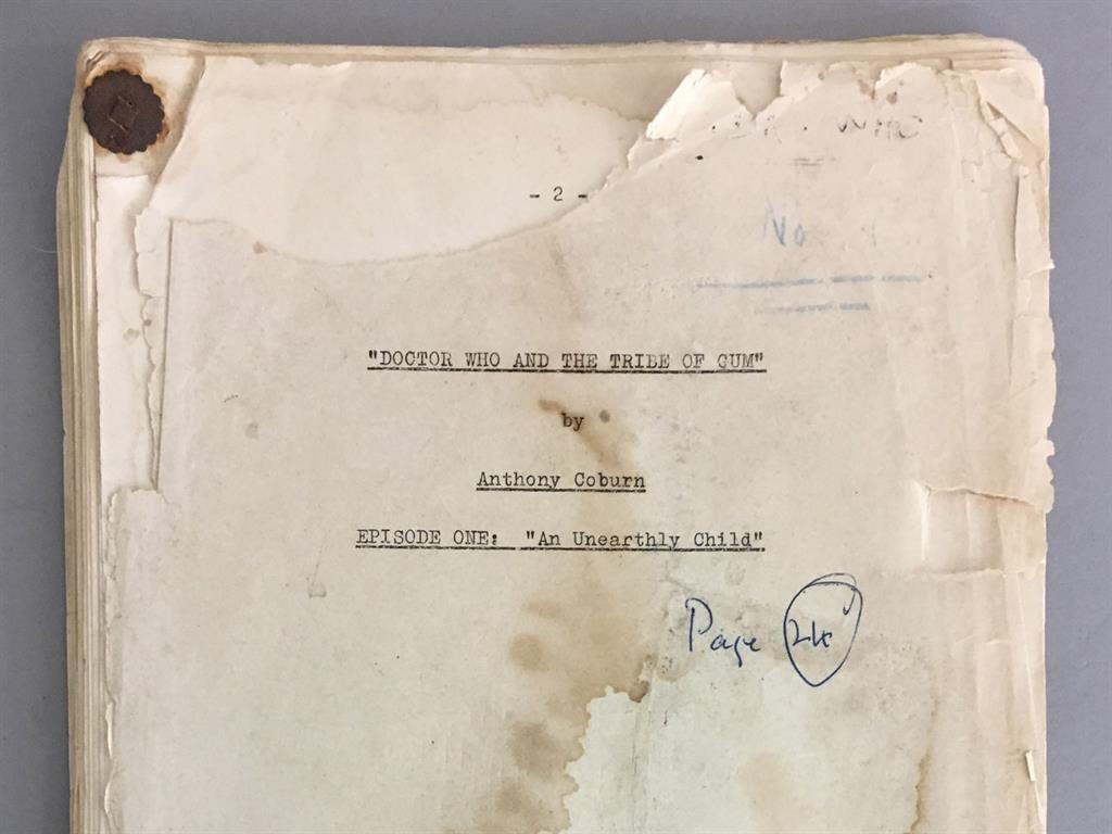 Unearthly-ed: The script for Unearthly Child, with Hartnell’s notes (below) PICTURES: BNPS