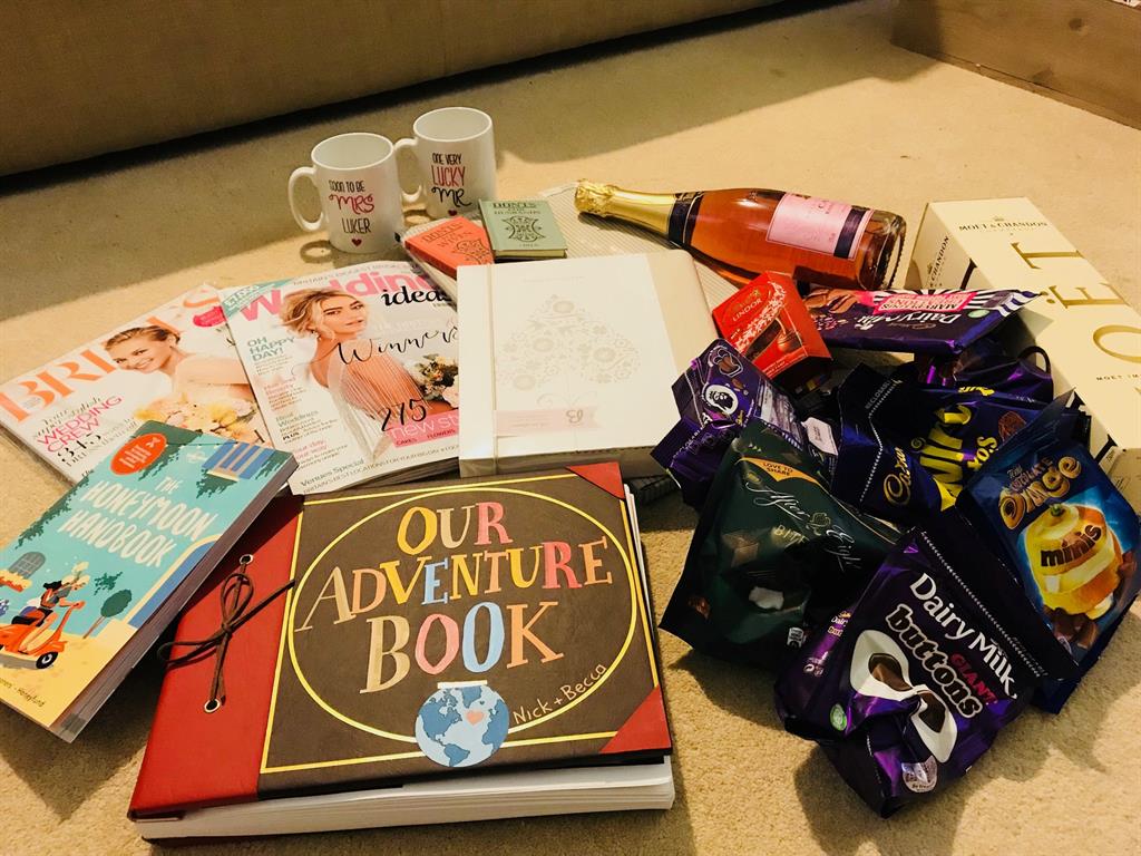 Bridal Booty: Thoughtful Nick had prepared guite a treasure trove PICTURE: SWNS