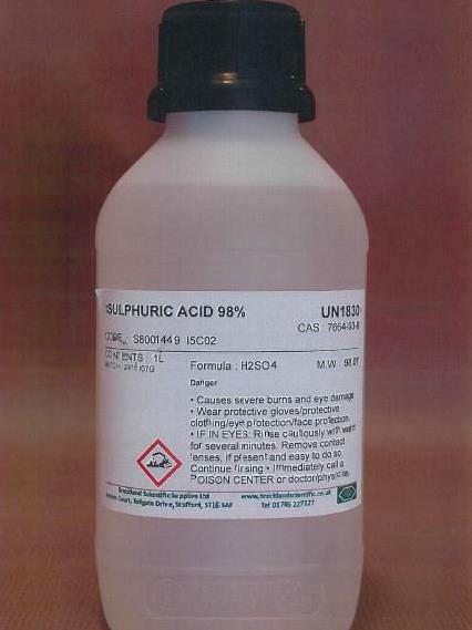 Deadly: A bottle of the substance used to disfigure van Dongen