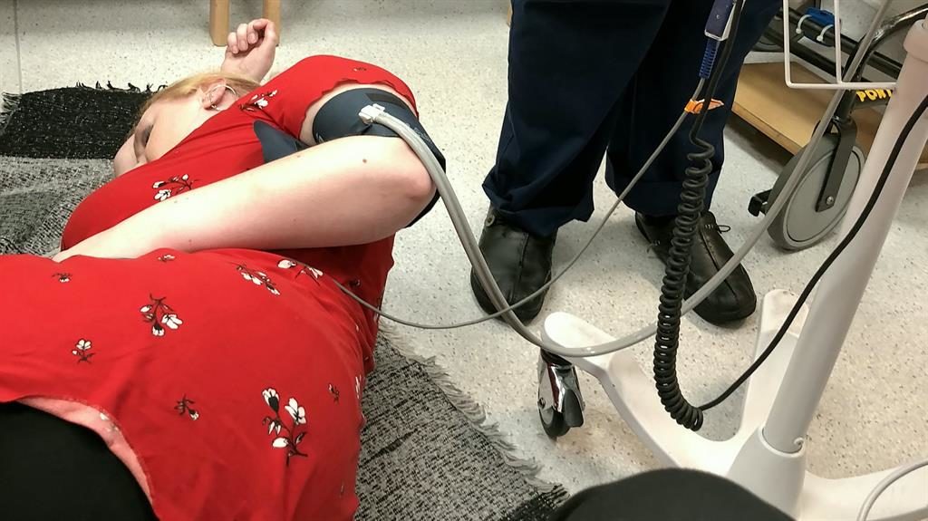 test basildon blood to pain treated due hospital agonising in floor on Mum