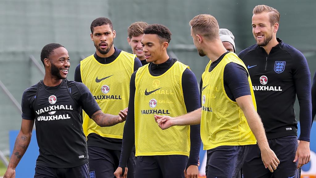 Back at it: The England squad resumed full training today PICTURE: EPA