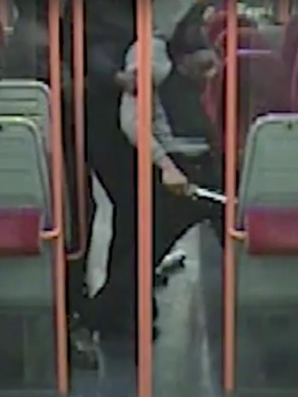 Struggle: The man repeatedly stabbed and sprayed his victim