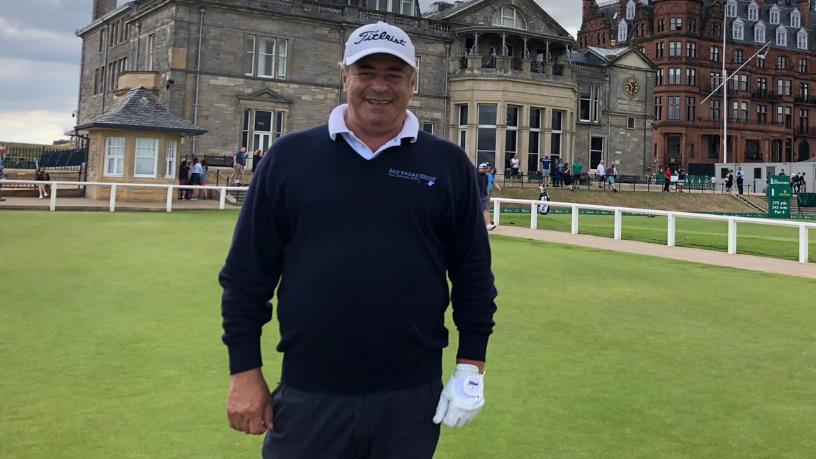 Italian idol Rocca yesterday at St Andrews the venue for this week’s Senior Open