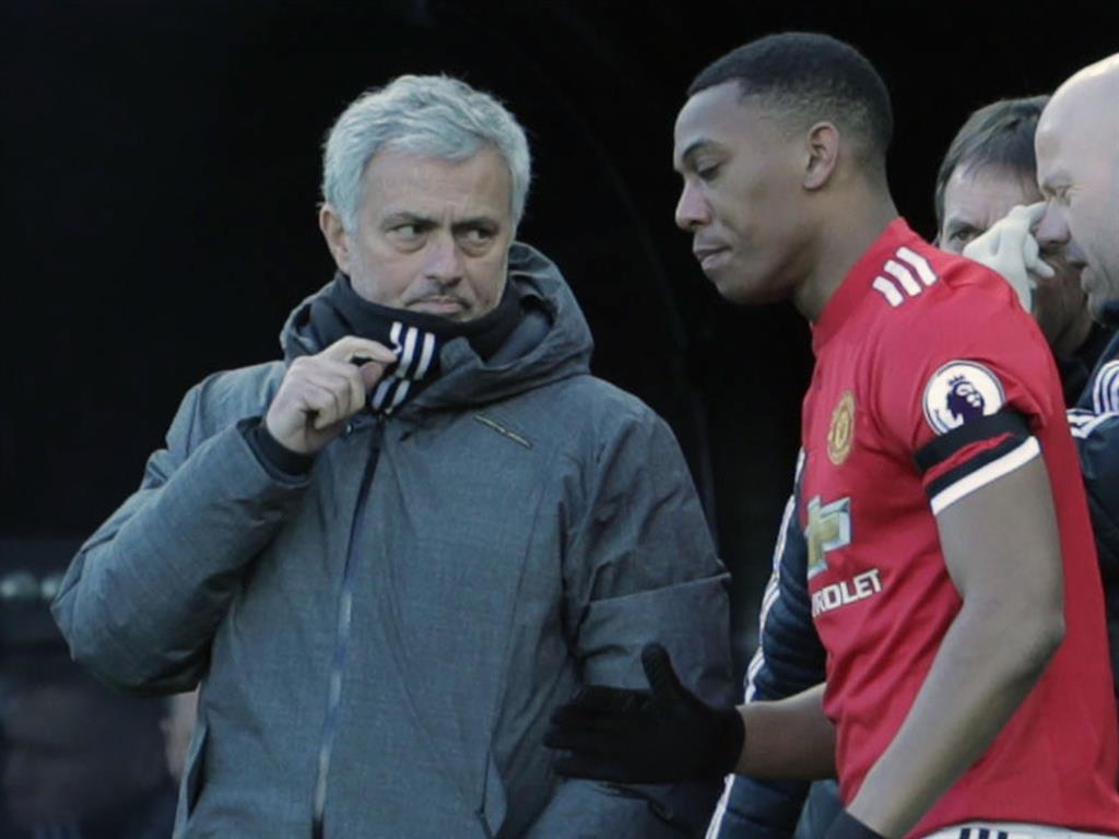 Not best friends: Jose Mourinho appears to have fallen out with Anthony Martial PICTURE: GETTY