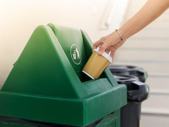 Contaminated: Mixed material waste, which includes some types of coffee cup, is currently difficult to separate and recycle PICTURES: SHUTTERSTOCK