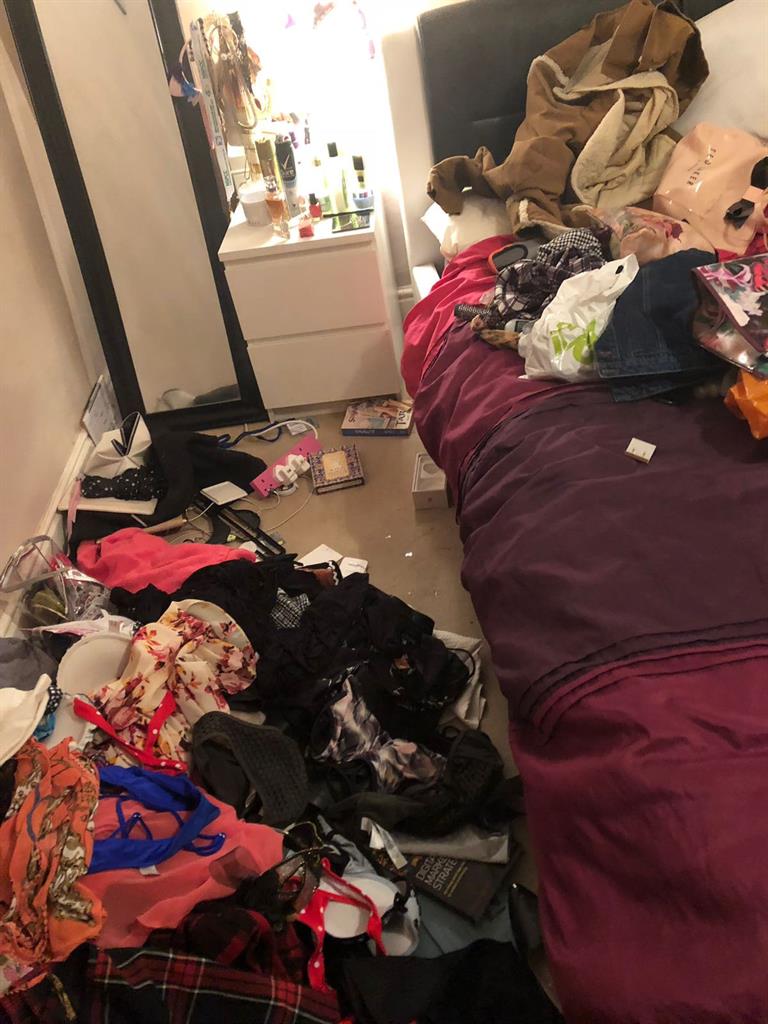 Trashed: Neighbour Peters ransacked the sisters' home