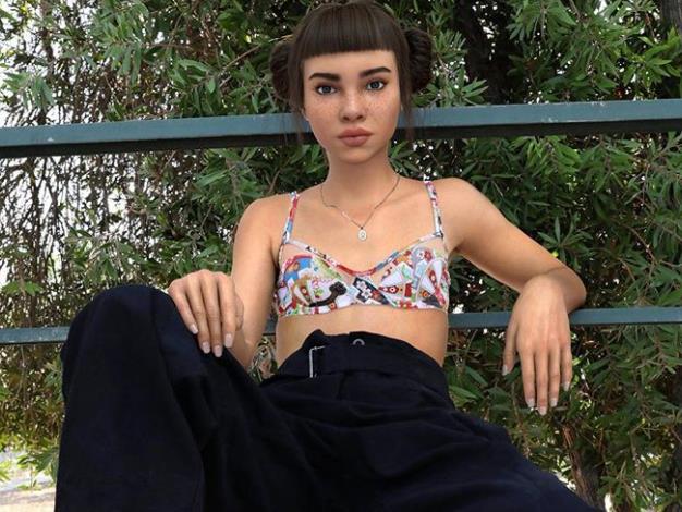 California girl: The fictional Miquela Sousa, aka Lil Miquela, has 1.3 million Instagram followers