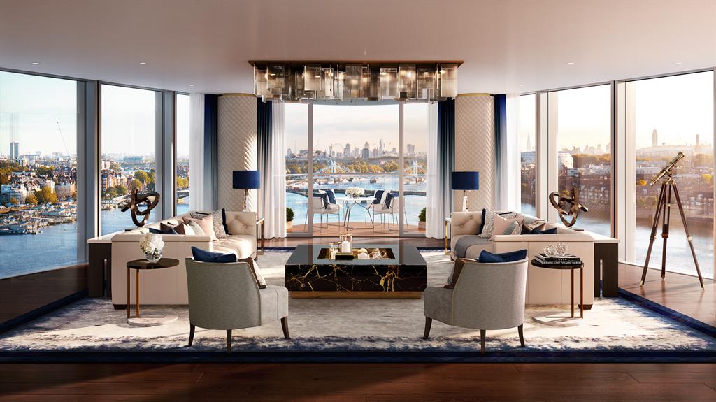 Sweeping vista: The views down the Thames are stunning
