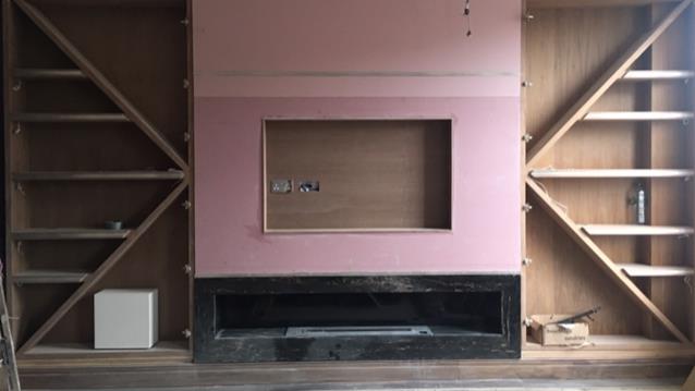 Before and after: The fireplace area that started the conversion
