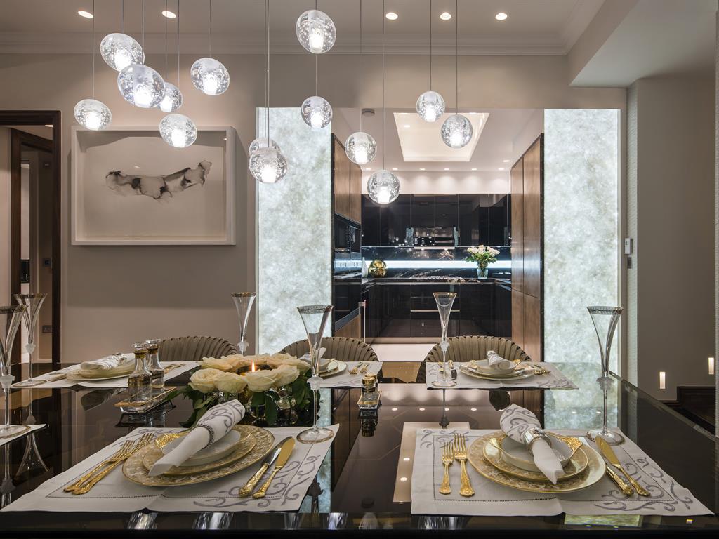 Style and function: Bespoke modern chandeliers are just part of the grandeur of the fittings