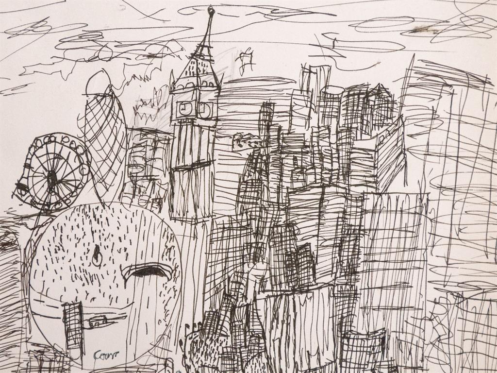 Outline areas: A sketch based on the London skyline