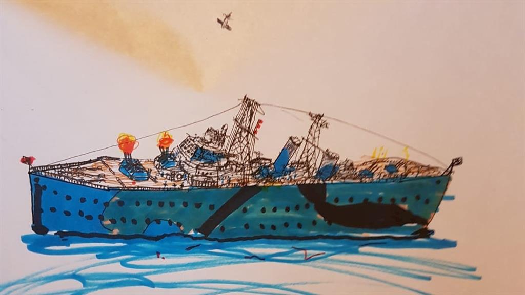 Naval gazing: A battleship which caught Conan's talented eye