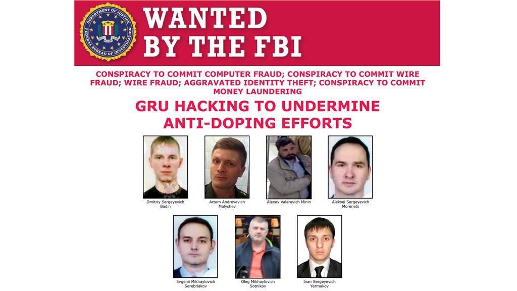 USA charges Russian GRU officers with hacking athletes, nuclear power company