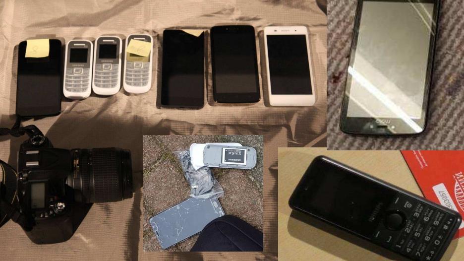 Tools of trade: Mobile phones, tablets and camera found in car PICTURE: PA/DUTCH GOVERNMENT
