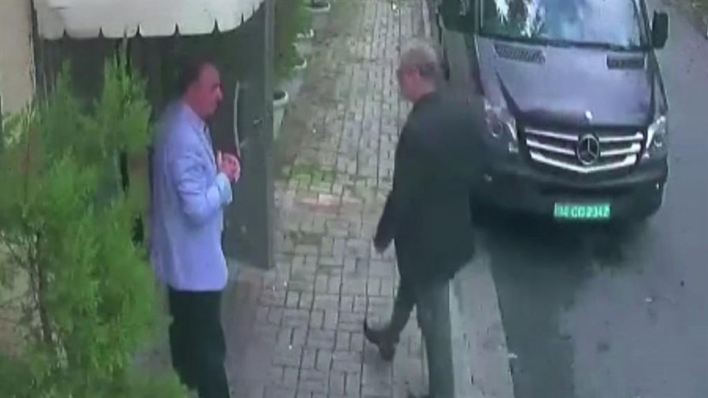 1.14pm: Mr Khashoggi is last seen alive, entering the consulate